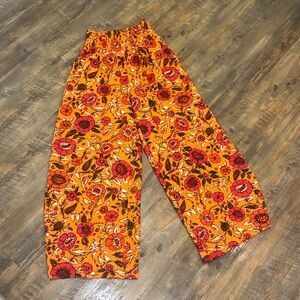 Anthropologie The Saria Smocked Wide Leg Pant by Maeve